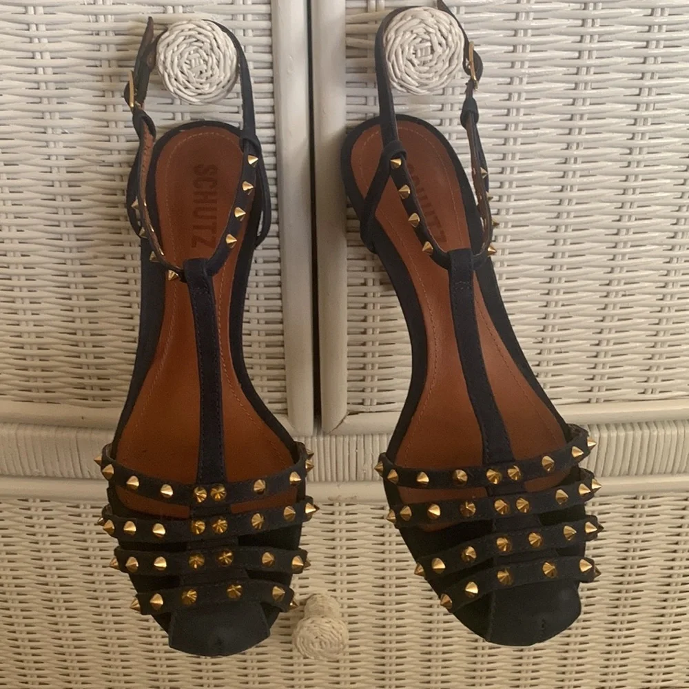 Schutz Mid Heel Sandal - Picture 2 of 7